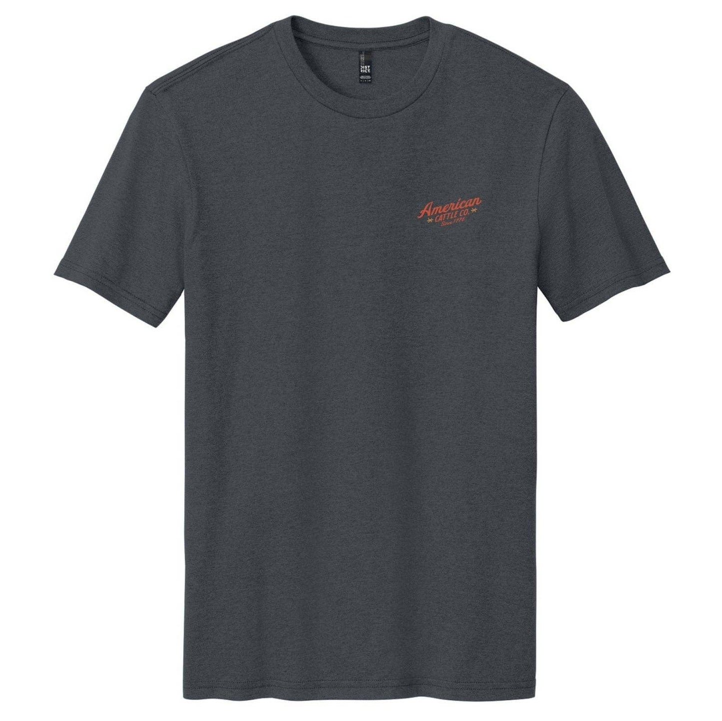AMERICAN CATTLE Frontier Tee: Charcoal