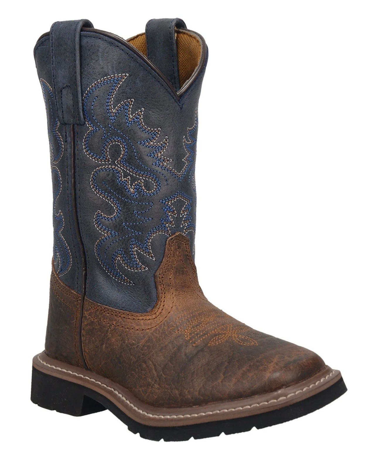 Dan Post Boy's Brantley Rust Brown And Blue Western Boots DPC2938