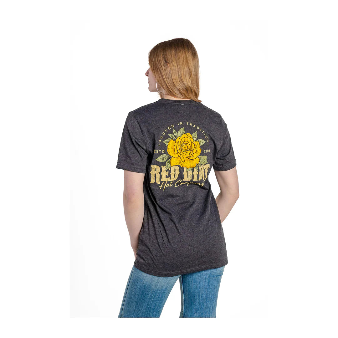 WOMENS Red Dirt Hat Co Dark Grey Back Graphic T-Shirt