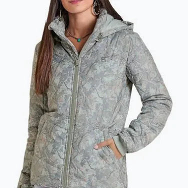 Powder River Panhandle Slim Outfitters - Women's Camo Puffer Jacket-DW9C09306