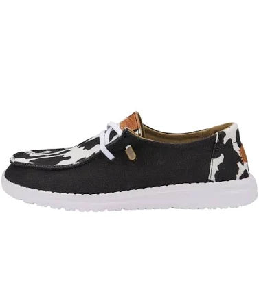 HEY DUDE WENDY ANIMAL BLACK/COW