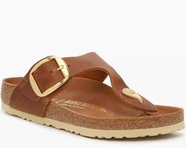 BIRKENSTOCK Gizeh Big Buckle Oiled Leather - Cognac