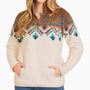 PANHANDLE SLIM Aztec Boarder Berber Pullover-