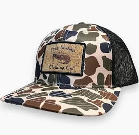 PIMP SHRIMP Old School Camo Trucker Hat