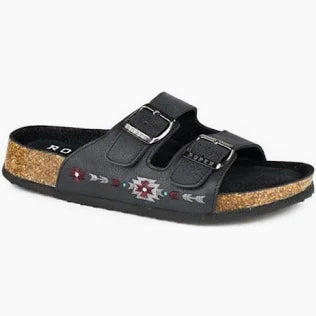 Roper Women's Delilah Southwestern Sandals-Black