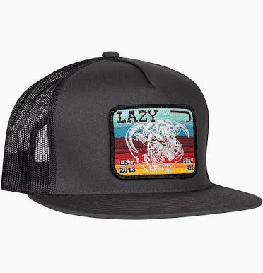 Lazy J Ranch Dark Grey Serape Elevation Classic Five Panel Trucker Hat