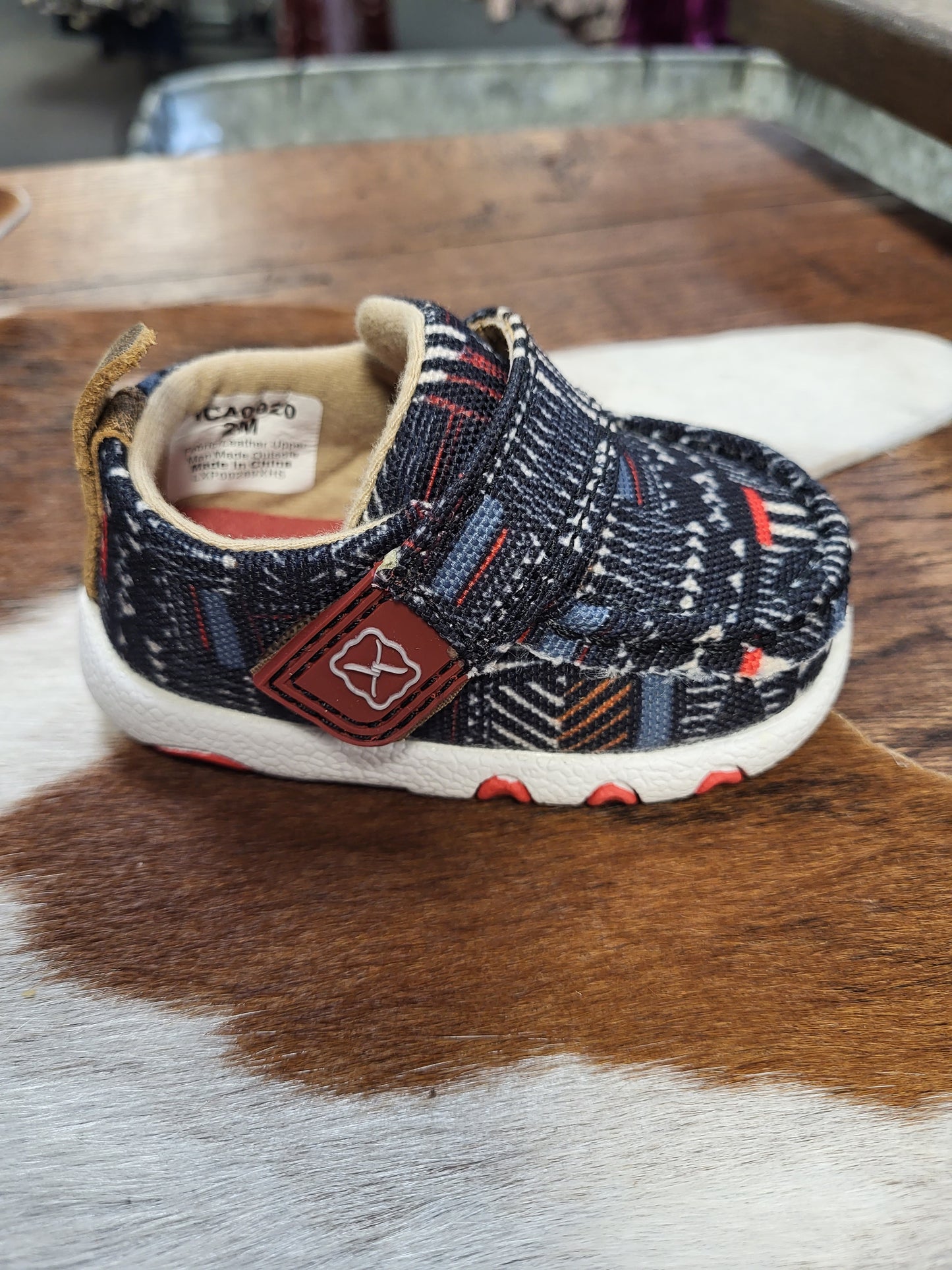 TWISTED X INFANT AZTEC BABY MOC (BLACK MULTI)