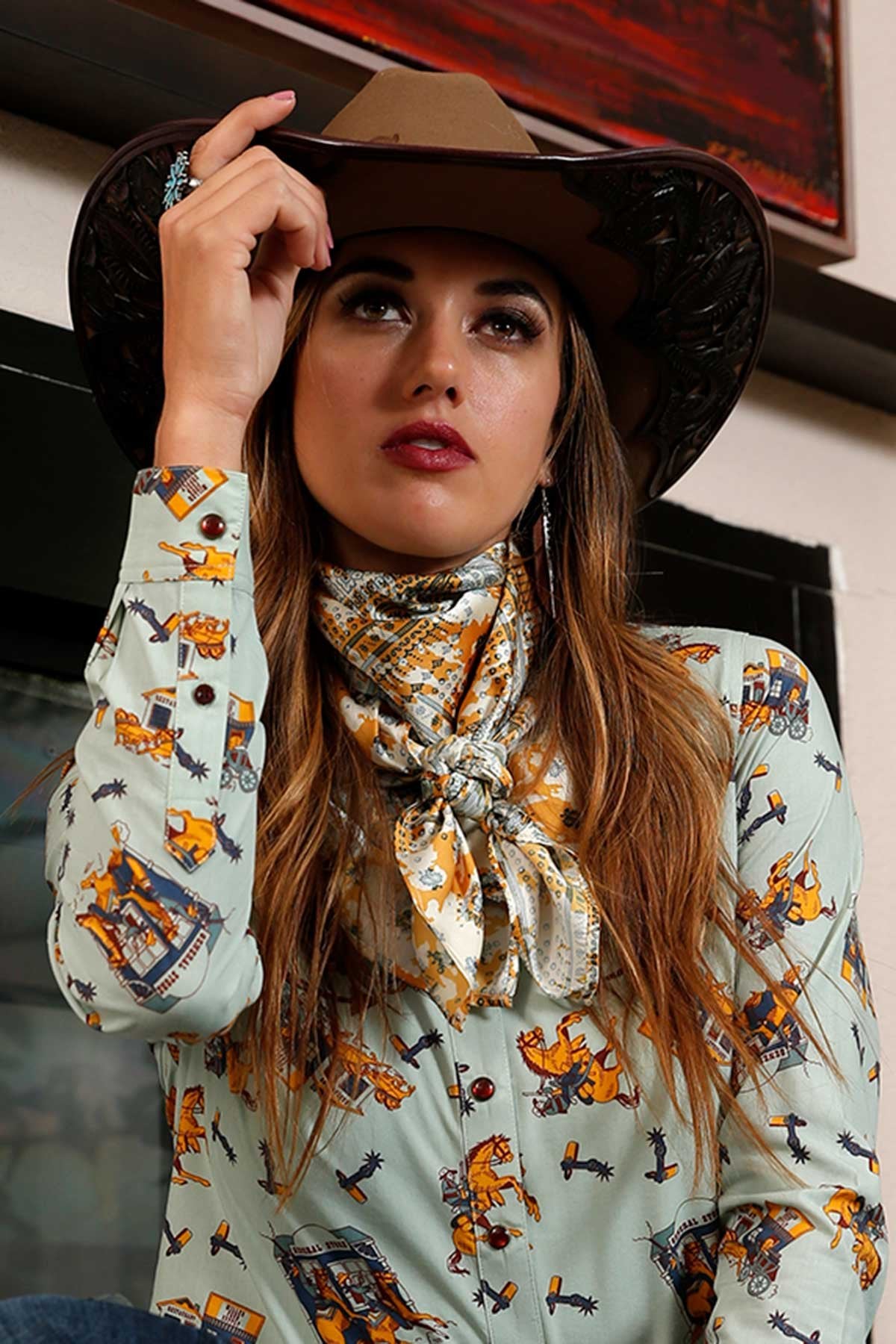 CRUEL YELLOW PRINTED WILD RAG