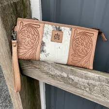 STS Ranchwear Tooled Leather Yipee Kiyay Clutch STS38390