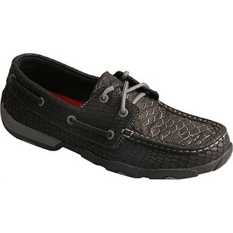 TWISTED X WOMENS BLACK FISH SLIP ON