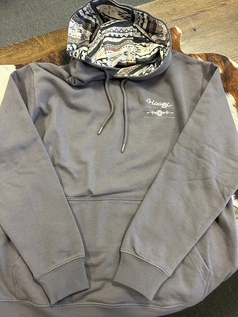 HOOEY MENS PEYOTE STEEL GREY HOODIE