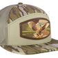 Mallard Woven Patch Old School Camo Hat.: OS Brown Camo
