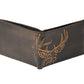 Buck Burnished Leather Bifold Wallet