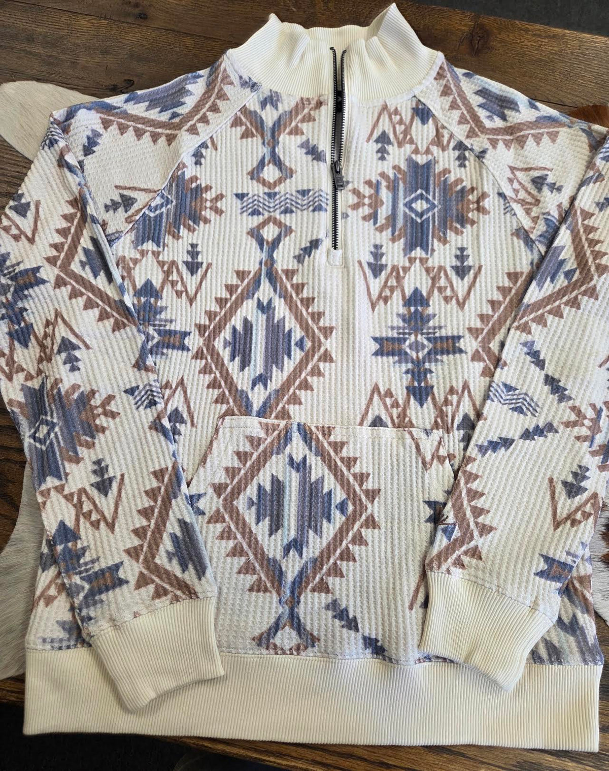 HOOEY WOMEN'S MESA 1/4 ZIP CREAM PULLOVER