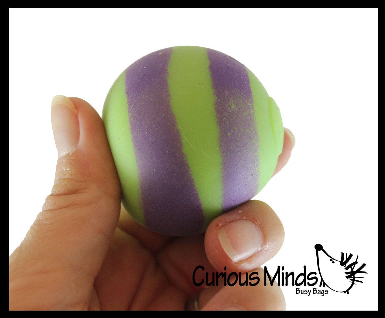 1 - 1.75" Striped Doh Filled Stress Ball - Squishy