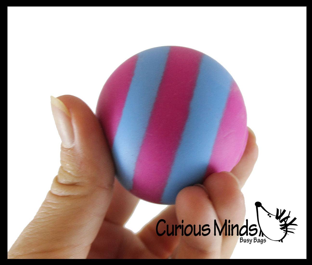 1 - 1.75" Striped Doh Filled Stress Ball - Squishy