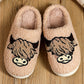 HIGHLAND COW Plush Slippers