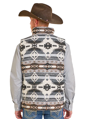 Panhandle Mens Aztec Reversible Vest-BM98C06716