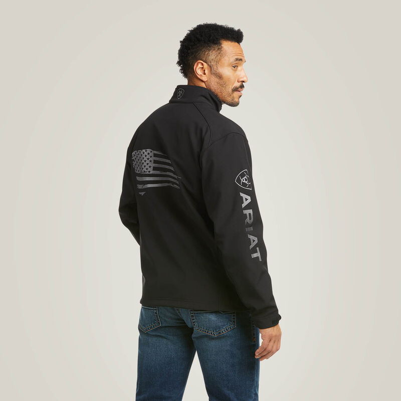 ARIAT MENS LOGO 2.0 PATRIOT SOFTSHELL JACKET
