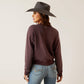 ARIAT WOMENS LARSON SWEATSHIRT CLOVE BROWN