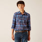 ARIAT BOYS HARIAM RETRO FIT BUTTON UP MOOD INDIGO