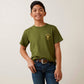 Ariat Youth Boys Bison Skull T-Shirt Army