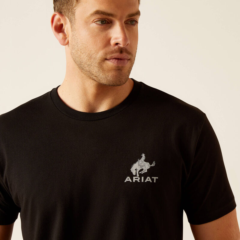 Ariat Mens Bronco Flag T-Shirt Black