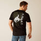 Ariat Mens Bronco Flag T-Shirt Black