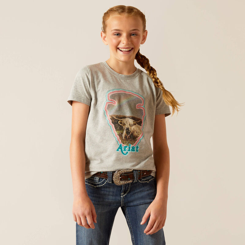 Ariat Youth Arrowhead T-Shirt Heather Grey