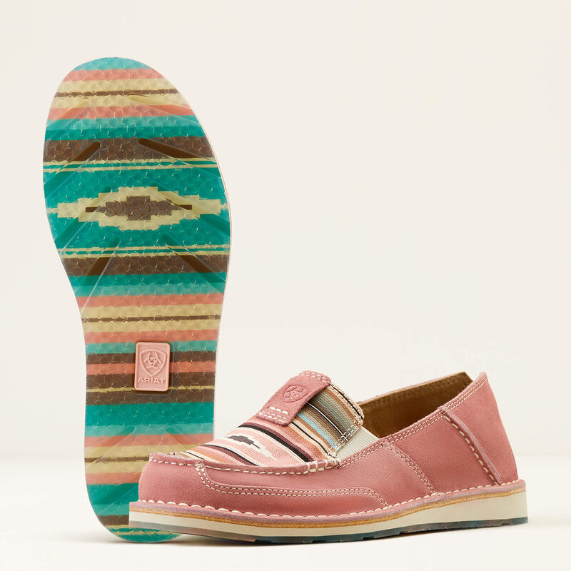 ARIAT WOMENS CRUISER AZALEA SUEDE|BABY PINK SERAPE