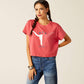 Ariat Womens Lone Star T-Shirt Garnet Rose