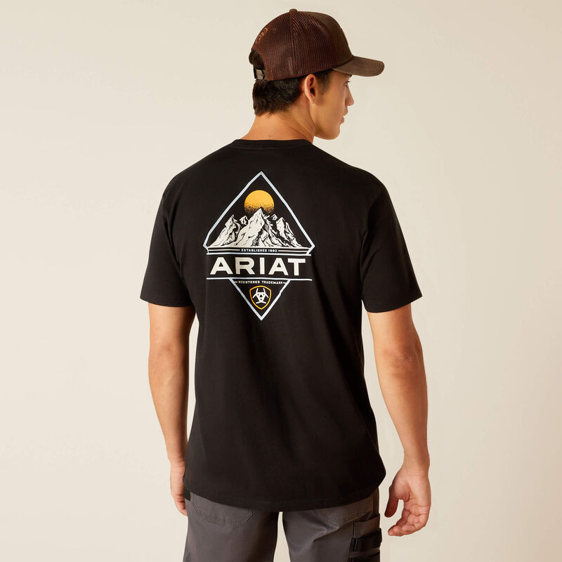 ARIAT MENS DMND MOUNTAIN T-SHIRT