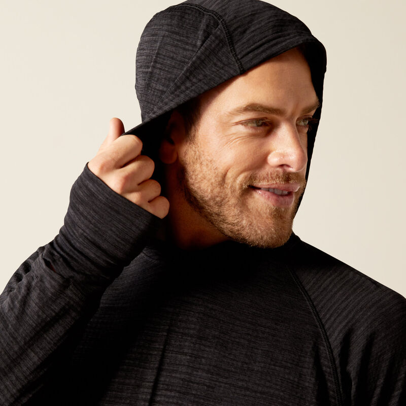 ARIAT MENS REBAR GRIDWORK HOODIE BLACK