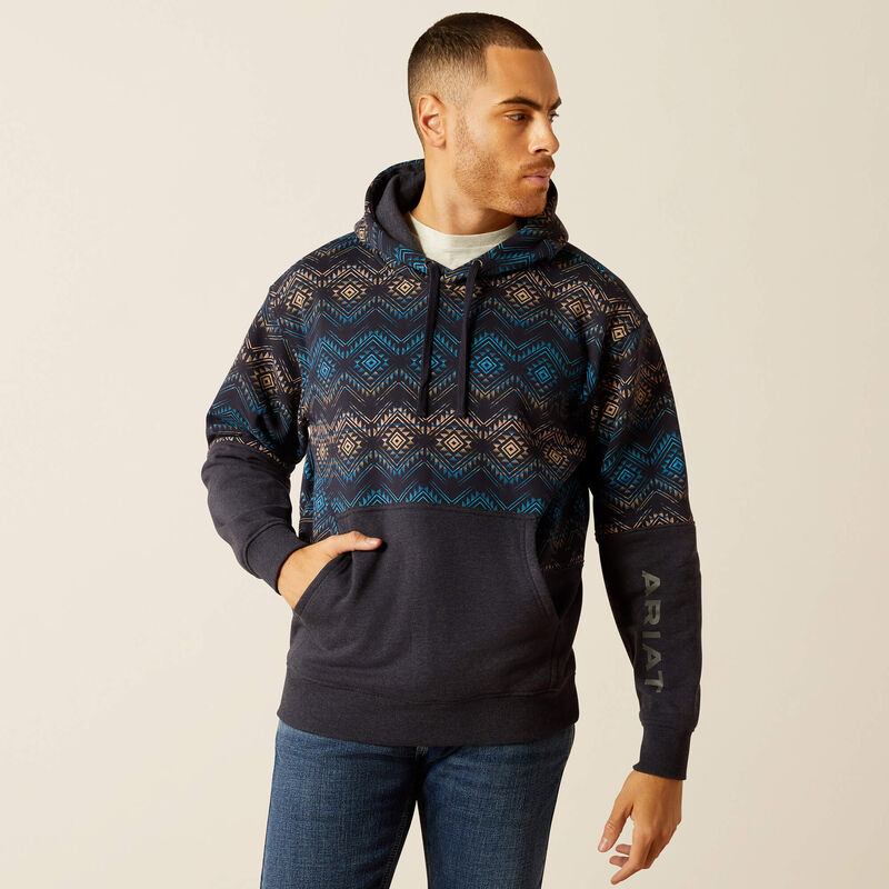 ARIAT MENS Color Block Hoodie