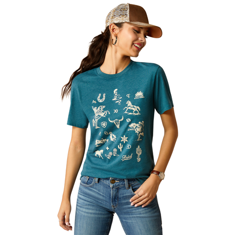 ARIAT WOMENS SKETCH PAD SS SHIRT