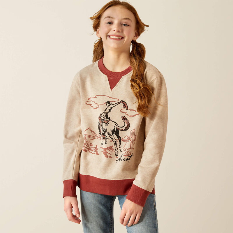 ARIAT GIRLS BRONC SWEATSHIRT