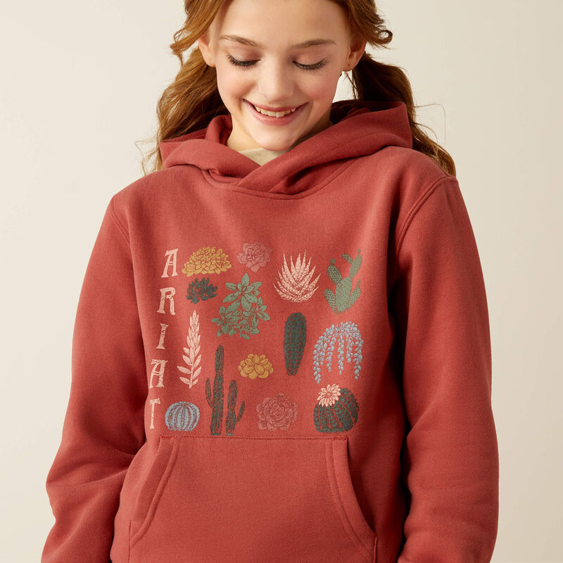 ARIAT GIRLS SOUTHWEST COLLECTIONS HOODIE MARSALA