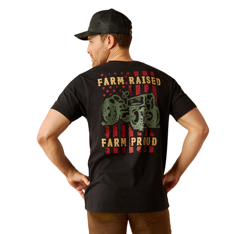 ARIAT MENS FARM RAISED SS TSHIRT BLACK