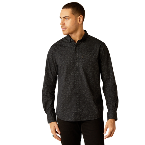 ARIAT MENS MARCEL MDRN LS SHRT BLACK