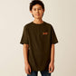 Ariat Boys Armadillo on a Half Shell T-Shirt Dark Olive