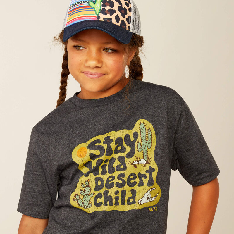 Ariat Girls Desert Child T-Shirt Charcoal Heather