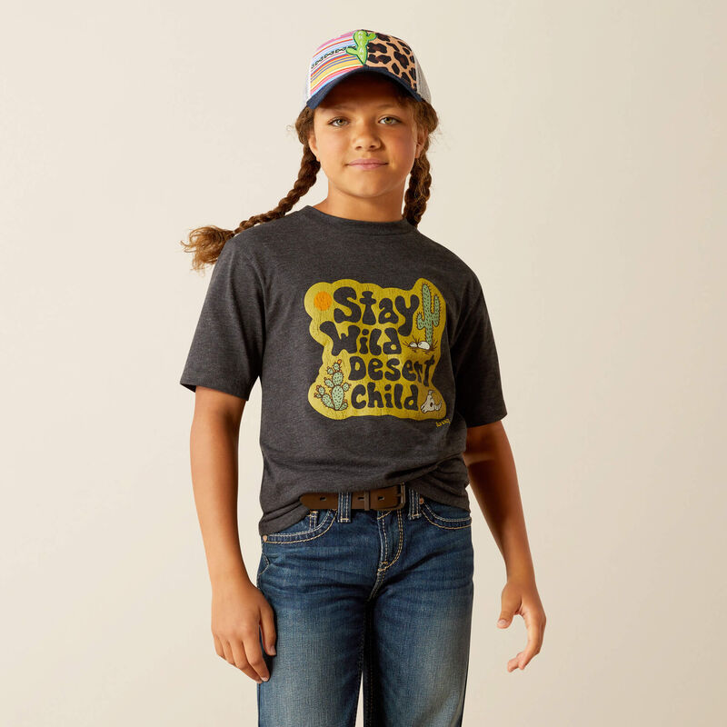 Ariat Girls Desert Child T-Shirt Charcoal Heather