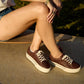 ARIAT WOMENS Skylar Shoe-BROWN FLORAL EMBOSS