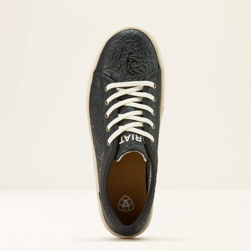 ARIAT WOMENS Skylar Shoe-BLACK FLORAL EMBOSS