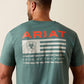 Ariat Hidden Valley Flag Classic Fit T-Shirt-SILVER PINE
