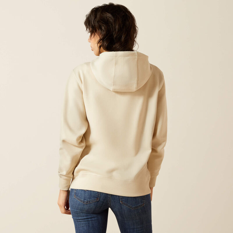 ARIAT WOMENS STITCH HOODIE (OYSTER GREY)
