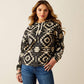 ARIAT WOMENS ESSENTIAL HOODIE BLACK SOUTHWEST PRINT