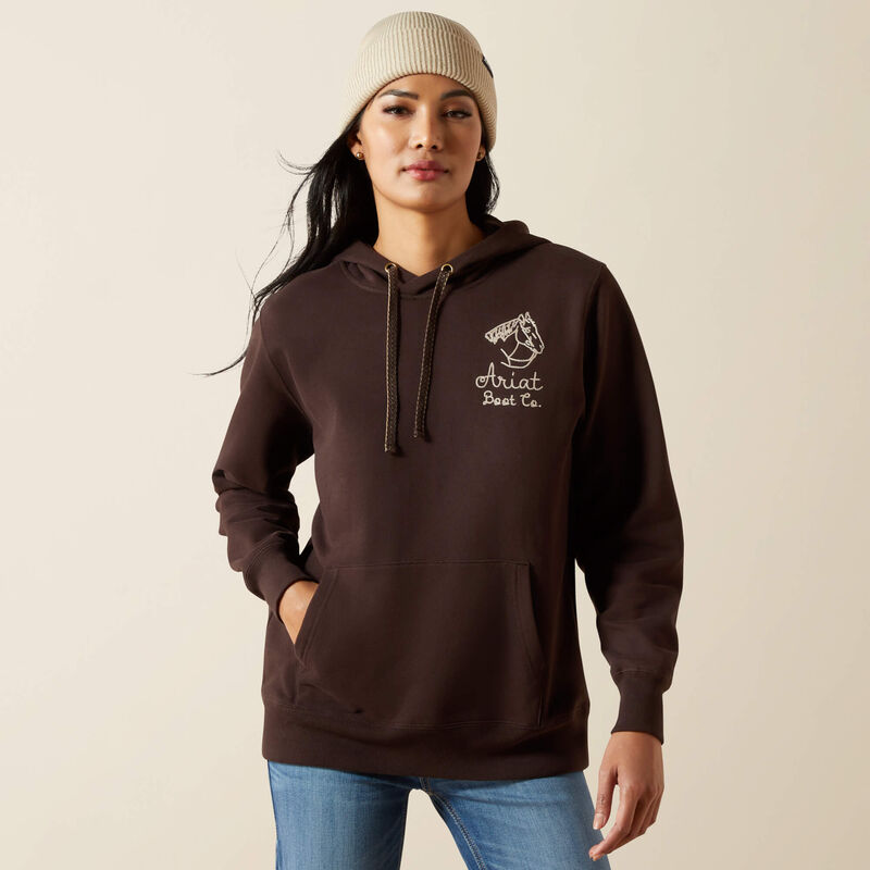 ARIAT WOMENS STITCH HOODIE (MOLE)