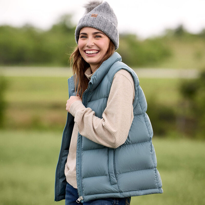 ARIAT WOMENS ULTRAPUFF DOWN VEST (STEEL SAGE)