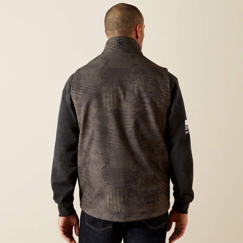 ARIAT MENS Patriot Flag Softshell Vest